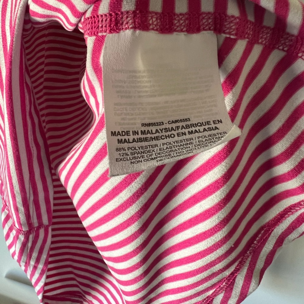 Women’s Medium Nike Pink Stripped Half Zip - Picture 5 of 6